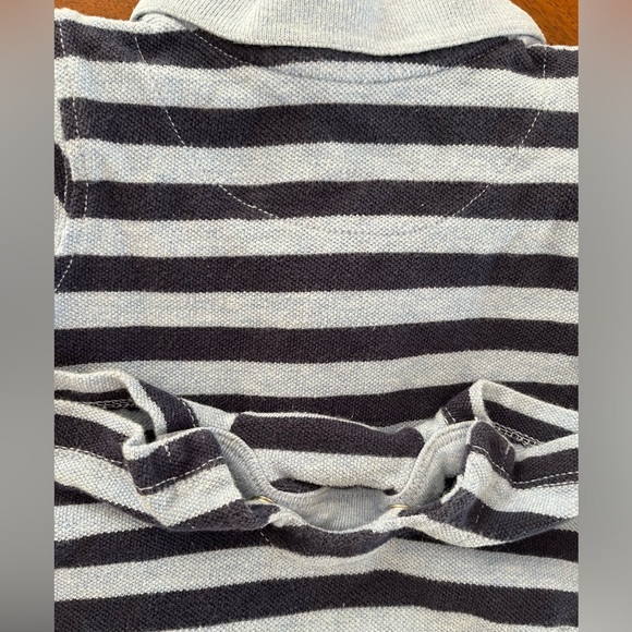 BABY GAP Boy Blue Polo Shorts Romper One Piece Striped With Bear SZ 3-6 months - Picture 6 of 6